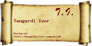 Tengerdi Ivor névjegykártya